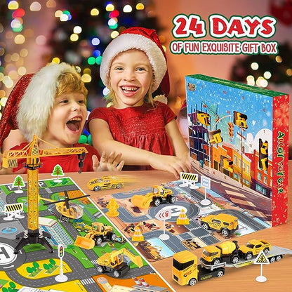 👷 PROMO LIMITÉE 50% DE RÉDUCTION ! ✨ Calendrier de l'Avent Garçon Véhicules Chantier – Ludique, Éducatif 🔧