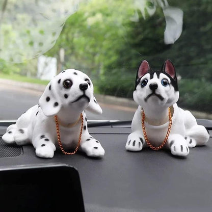 🐶 PROMO LIMITÉE 50% DE RÉDUCTION ! ✨ Décoration de Tableau de Bord Voiture Chien Hochet Mignon – Tête oscillante, Peluche douce, Design mignon 🚗