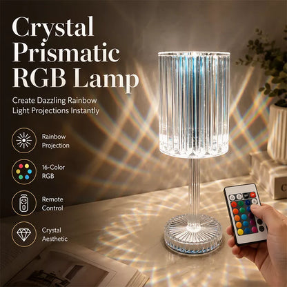 🌹 PROMO LIMITÉE 50% DE RÉDUCTION ! ⚡ Lampe de table acrylique en forme de rose cristalline – Tactile RGB, Romantique, Décorative ✨