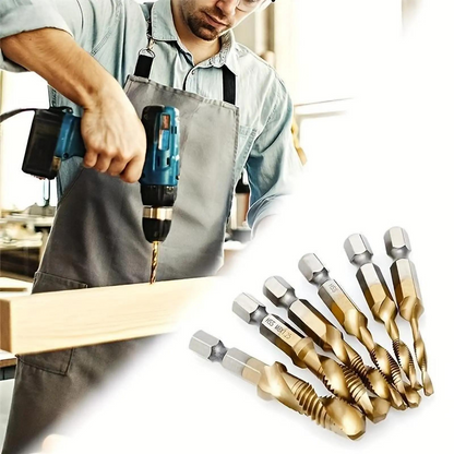 🔩 PROMO LIMITÉE 50% DE RÉDUCTION ! ✨ Jeu de 6 Tarauds Spiralés Composites Multifonctions – Précis, Résistant, Polyvalent 🛠️