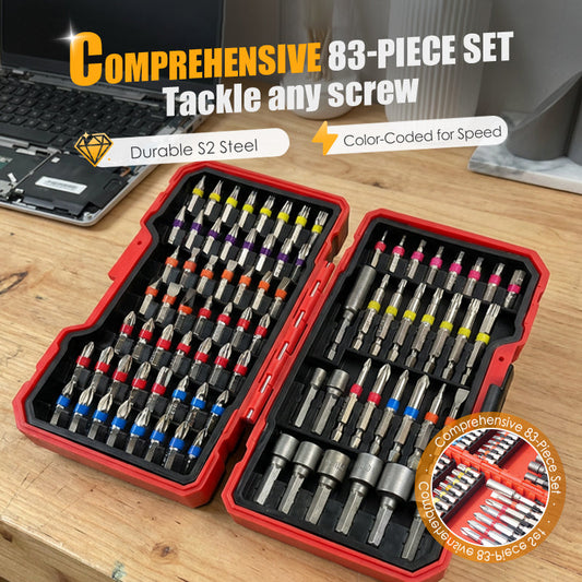 🏆 Promo -50% ✨ Jeu de 83 Embouts S2 — Boîte de Rangement & Multi-Usages 🔧