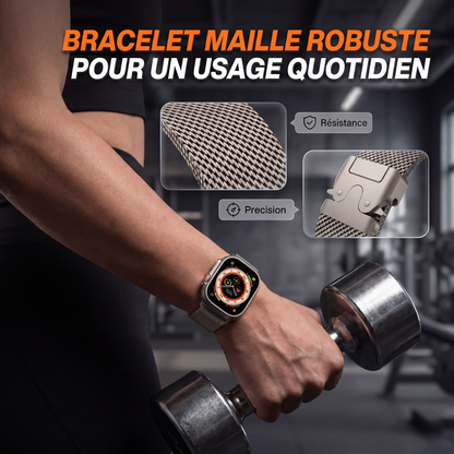 ⌚ PROMO LIMITÉE 50% DE RÉDUCTION ! ✨ Bracelet de montre en maille d’acier inoxydable – Confortable, Sûr, Élégant ✨