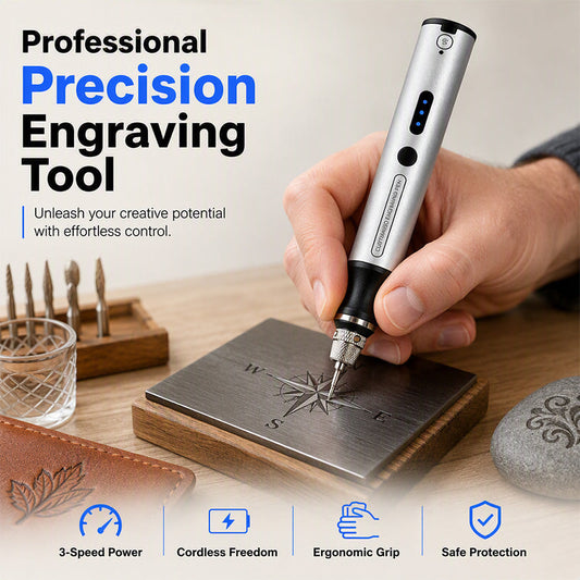 🖊️ Offre Limitée -50% ✨ Mini Stylo Graveur Sans Fil — 3 Vitesses & USB-C 🔧