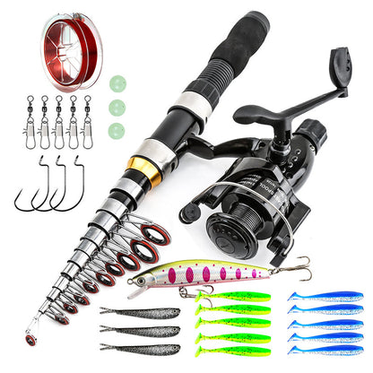 🎣 PROMO 50 % DE RÉDUCTION ! 💣 Kit Complet de Pêche Voyage – Canne Télescopique avec Sacoche ✨