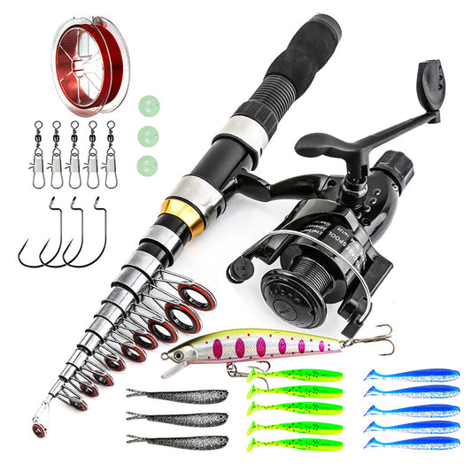 🎣 PROMO 50 % DE RÉDUCTION ! 💣 Kit Complet de Pêche Voyage – Canne Télescopique avec Sacoche ✨