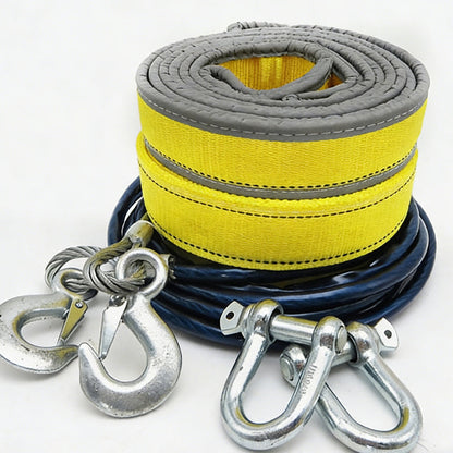 🚗 2 ACHETÉS, 1 OFFERT ✨ Corde de Remorquage 8 Tonnes — Crochets en U Forgés 🔒