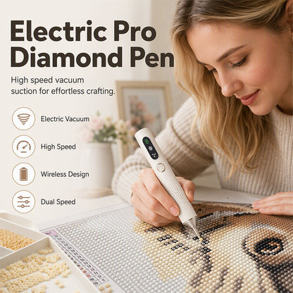 💎 PROMO LIMITÉE 50% DE RÉDUCTION ! ✨ Stylo Électrique Rechargeable pour Diamants – Précis, Léger, Gain de Temps ✍️