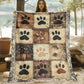 🐾 PROMO LIMITÉE 50% DE RÉDUCTION ! ✨ Couverture Douce en Flanelle à Motif Empreinte de Patte – Moelleuse, Légère, Décorative 🛌
