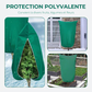 Housse de protection hivernale pour plantes anti-gel avec fermeture éclair et cordon de serrage