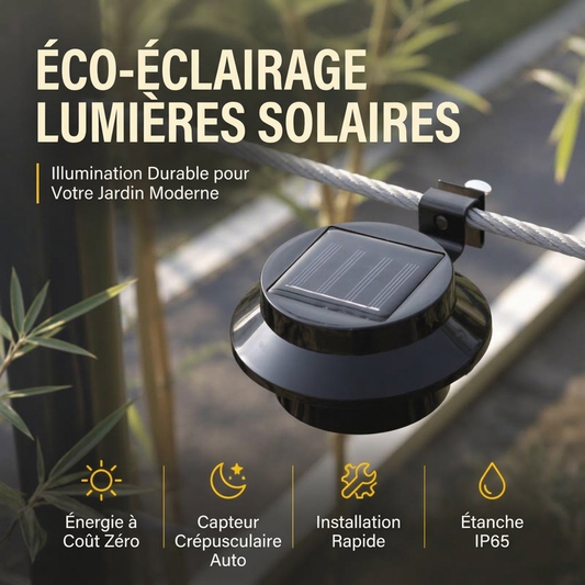 ☀️ 50% DE RÉDUCTION ✨ Lampe Solaire LED pour Gouttière & Mur — Sans Câblage 💡
