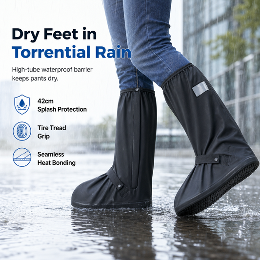 👢 50 % DE RÉDUCTION EN CE MOMENT ! 🌧️ Housses imperméables pour bottes – semelle antidérapante et détails réfléchissants
