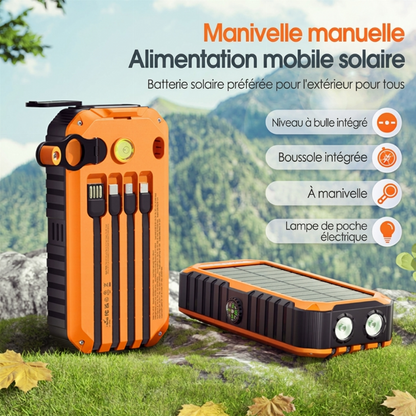 💰 JUSQU'À -50% 🧭Batterie Externe Solaire — Parfait pour Randonnée, Camping & Aventures en Plein Air