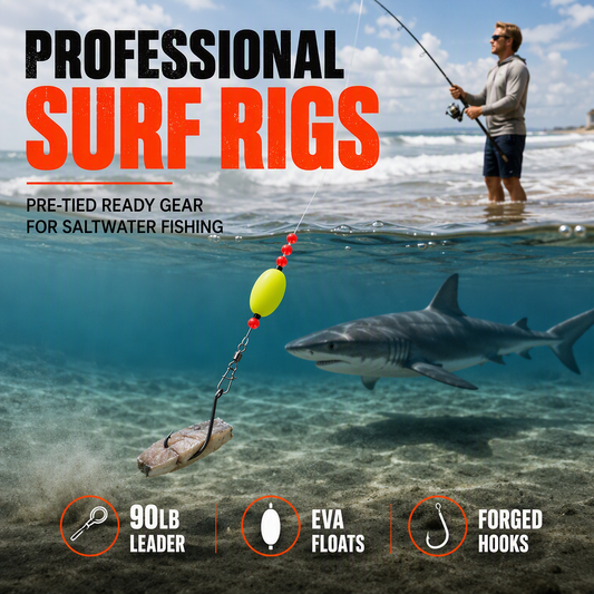 🎣 PROMO -50% ✨ Montages Surf Pré-Noués — Flotteurs Haute Flottabilité & Hameçons Forgés 🐟