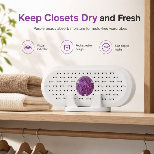 💧 Promo Limitée -50% ♻️ Mini Déshumidificateur Réutilisable — Garde les Armoires Sèches 🧺