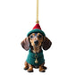 ⏳🔥50 % DE RÉDUCTION POUR UNE DURÉE LIMITÉE ! ⏰🎄 Décorations de sapin de Noël en forme de chiot 🐕🎁