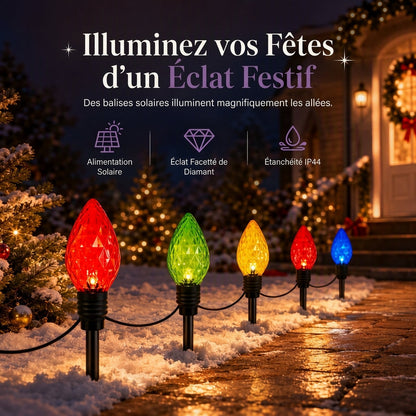💎 PROMO LIMITÉE -50% 🌟 Lampes Solaires 5-en-1 à Facettes Diamant — Déco Jardin & Fêtes