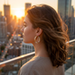 Boucles d'oreilles créoles torsadées élégantes pour femmes