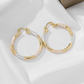 Boucles d'oreilles créoles torsadées élégantes pour femmes