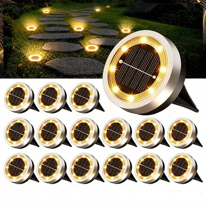 ☀️ Promo Flash -50% ✨ Spots Solaires Encastrables Inox 304 — 8 LED & IP65, Lot de 4 🌿