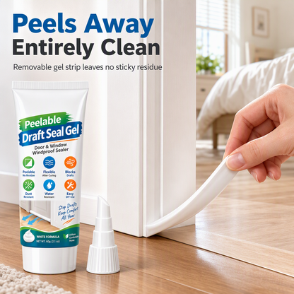 🚪50 % DE RÉDUCTION EN CE MOMENT ! Gel d'étanchéité pelable pour les interstices des portes et fenêtres – Joint d'étanchéité amovible coupe-vent, imperméable et anti-poussière pour l'isolation des interstices de la maison