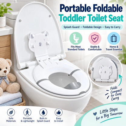 🚽 OFFRE LIMITÉE ✨ Réducteur de Toilette Pliable pour Enfants — Ventouses Antidérapantes & Facile à Nettoyer 💧