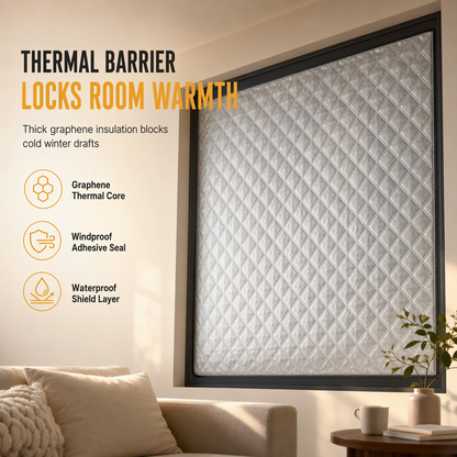 ❄️ Rideau fenêtre graphène isolant thermique, coupe le vent froid ! -50% ⏰🔥