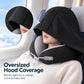 ⏳ -50 % pour une durée limitée ⏰ Coussin de voyage cervical à capuche avec pochette de transport 😴💺