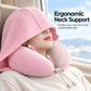 ⏳ -50 % pour une durée limitée ⏰ Coussin de voyage cervical à capuche avec pochette de transport 😴💺