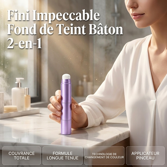 💄 Fond de teint stick 2-en-1 avec pinceau, haute couvrance ! -50% ✨