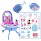 📢📢 -50 % 🎀 Valise coiffeuse de maquillage factice pour enfants : coffret de jeu d’imitation portable pour filles