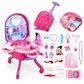 📢📢 -50 % 🎀 Valise coiffeuse de maquillage factice pour enfants : coffret de jeu d’imitation portable pour filles