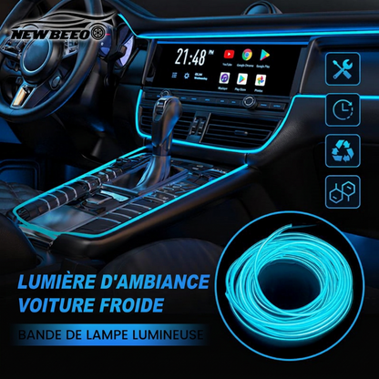 🎉 Promo –50% ! 🚘 Bande Lumineuse LED d'Ambiance pour Habitacle – Alimentation USB, Néon Flexible à Insérer, 3 Longueurs au Choix ✨