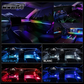 🎉 Promo –50% ! 🚘 Bande Lumineuse LED d'Ambiance pour Habitacle – Alimentation USB, Néon Flexible à Insérer, 3 Longueurs au Choix ✨