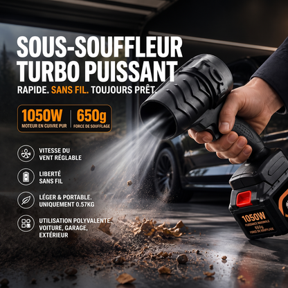 🎉 Promo –50% ! ⚡ Souffleur Sans Fil Multifonction – Souffle l'Eau et la Poussière, Prêt pour la Voiture et le Garage ✨