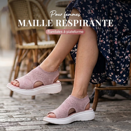 🎉 Soldes 2026 — Plus de 32 000 vendues 👡 Sandales Compensées Maille Respirante 🌬️