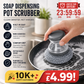 🛒🧽 50 % DE RÉDUCTION EN CE MOMENT ! ✨ Brosse de nettoyage avec savon intégré – Nettoyage facile des casseroles et poêles sans salissures inutiles